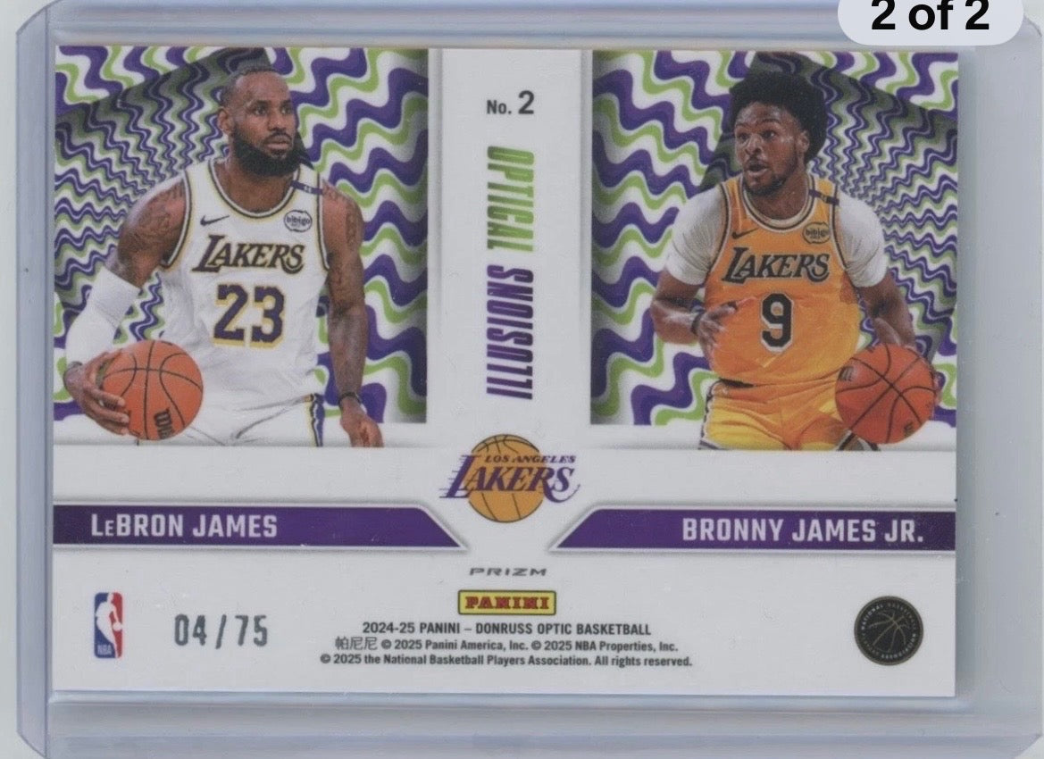 Lebron and Bronny optic illusions /75