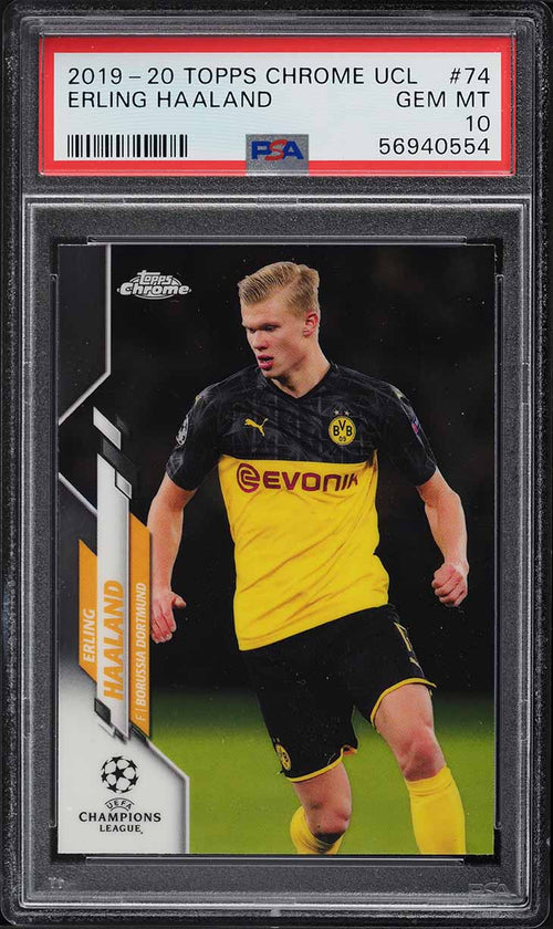 2019 Topps Chrome UEFA Champions League (UCL) Erling Haaland #74
